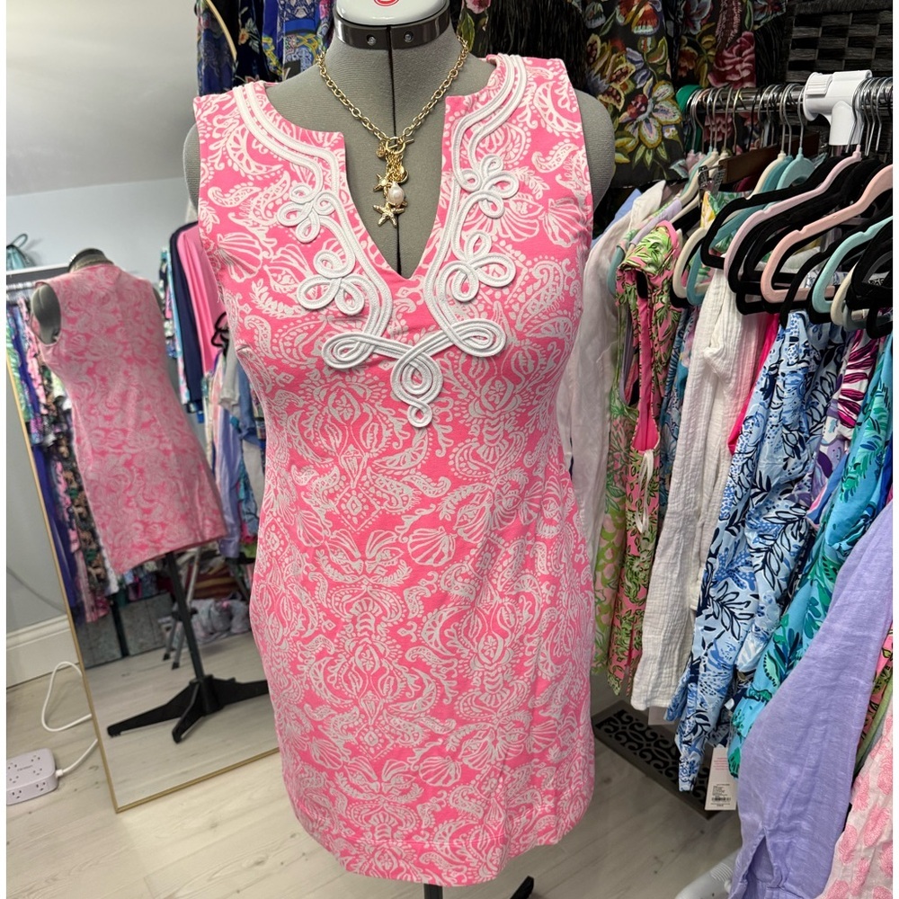 N.W.T. Lilly Pulitzer Harper Shift Dress Size Medium Havana Pink Clawdia